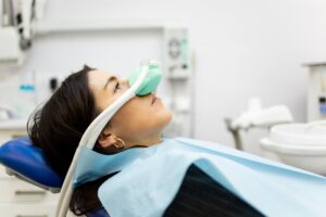 Woman getting nitrous oxide